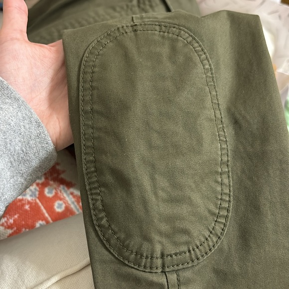 Y2K Juicy Couture Jacket M Military Cropped Button Front Zip Collar Army Green - Picture 12 of 14